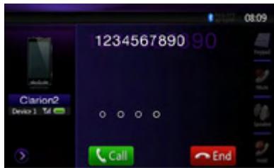 CLARION NX501E - Answering to an incoming call - 1