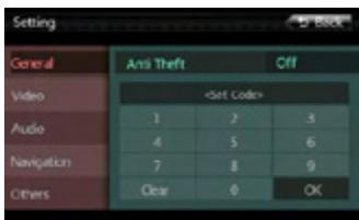CLARION NX501E - Set the Anti-Thrust code - 2