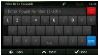 CLARION NX501E - Enter the house number: - 1