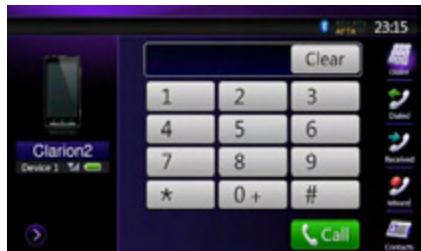 CLARION NX501E - Making a call using the Ten-Key pad - 1
