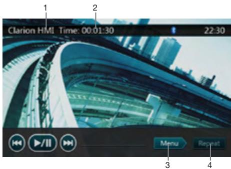 CLARION NX501E - iPod Video List mode screen - 4