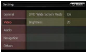 CLARION NX501E - Video Setup Menu - 1