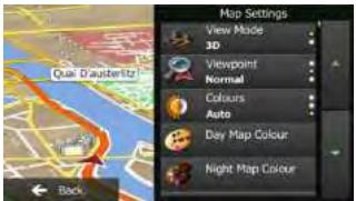 CLARION NX501E - Map settings - 1