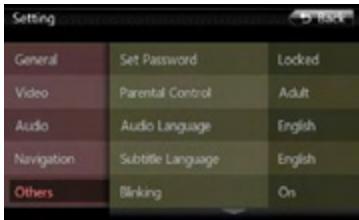 CLARION NX501E - Setting up the password for parental level control - 1