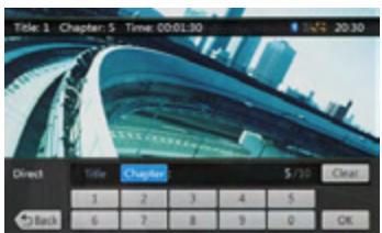 CLARION NX501E - Search with a Chapter/Title Number - 1