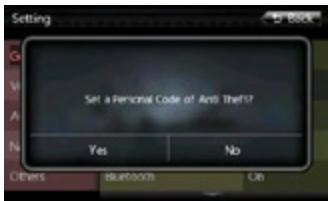CLARION NX501E - Set the Anti-Thrust code - 1