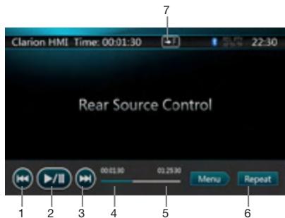 CLARION NX501E - iPod Video Rear Source Control Play Mode - 1