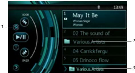 CLARION NX501E - Playback MP3/WMA menu - 1