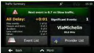 CLARION NX501E - Real-time traffic information (TMC - 2