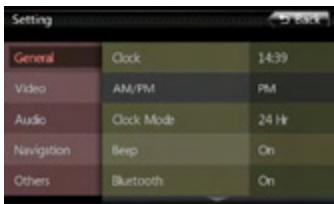 CLARION NX501E - General Setup Menu - 1