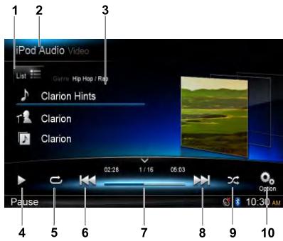 CLARION NX502E, NX 502 ETRK - iPod ^® Audio Playback - 1