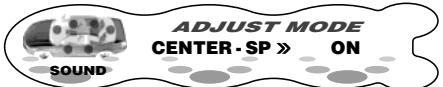 CLARION DXZ948RMP - Ajuste dos altifalantes para ON/OFF (CENTER-SP/SUB-WOOFER) - 1