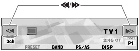 TV1 2:45 CT P1 PRESET BAND PS/AS DISP 3ch