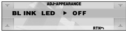 ADJ-APPEARANCE BL INK LED ▶ OFF RTN