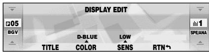 DISPLAY EDIT Q05 BGV D-BLUE TITLE COLOR LOW SENS RTN the1 SPEANA