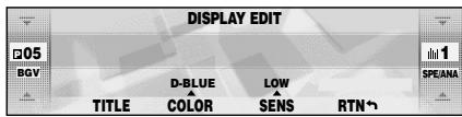 DISPLAY EDIT Q05 BGV TITLE D-BLUE COLOR LOW SENS RTN 1 SPEANA