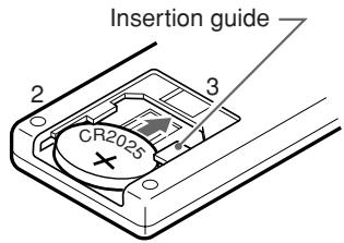 Insertion guide 2 3 CR2025