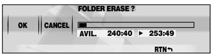 FOLDER ERASE ? OK CANCEL AVIL. 240:40 ▶ 253:49 RTN ↗