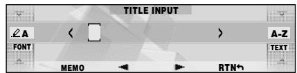 TITLE INPUT A-Z FONT MEMO RTN