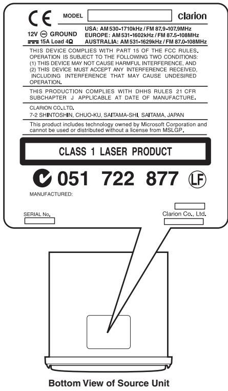 CLARION M109 - PRECAUTIONS - 1