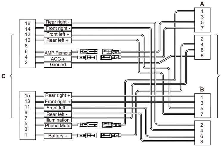CLARION CZ301E - 7) Wiring and Connections - 4