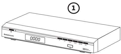 SAGEMCOM TWIN 830 HD,  TWIN830T HD - Contenu de l'emballage - 1