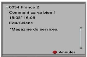 SAGEMCOM TWIN 830 HD,  TWIN830T HD - Afficher le bandeau d'information - 2