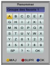 SAGEMCOM TWIN 830 HD,  TWIN830T HD - Renommer vos listes de chaînes favorites - 3