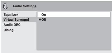 ONKYO DV-SP303E - Audio Settings menu - 3