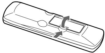 ONKYO DV-SP402E - Open the battery compartment, as shown. - 1
