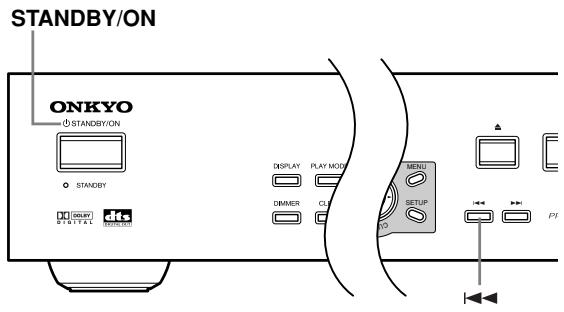 ONKYO DV-SP402E - Switching the video output to interlace using the front panel controls - 1
