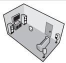 ONKYO DV-SP502E - Use the ▲/▼ (cursor up/down) to select a speaker. - 3