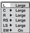 ONKYO DV-SP503E - Use the ▲/▼ (cursor up/down) buttons to select a speaker. - 2