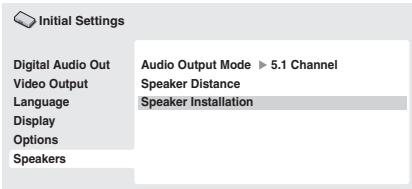 ONKYO DV-SP503E - Default settings: L/R: Large, C: Large, LS/RS: Large, SW: On - 1