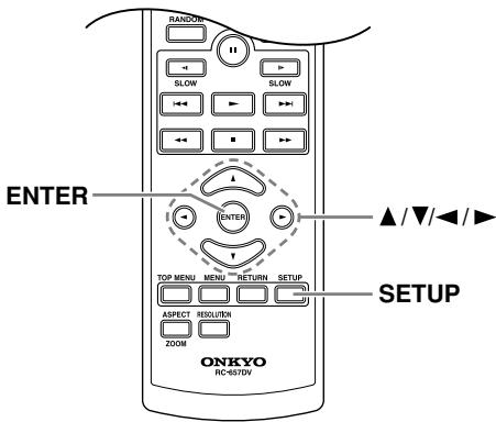 ONKYO DV-SP504 - Utilizar los menús de configuración en pantalla - 1