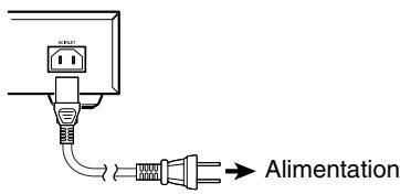 ONKYO DV-SP504 - Branchez le cordon d'alimentation fourni au connecteur AC INLET et à une prise murale. - 1