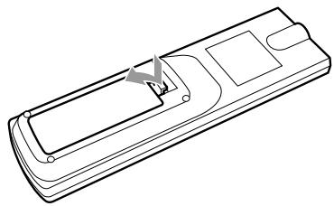 ONKYO DV-SP406 - Open the battery compartment, as shown. - 1