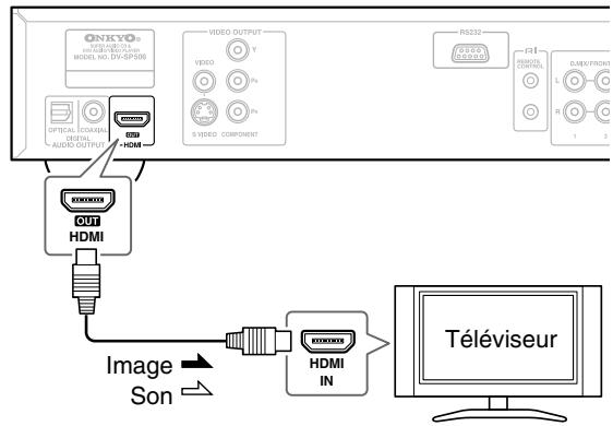 ONKYO DV-SP506 - Connexion directe à un téléviseur - 1