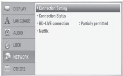 ONKYO BD-SP308 - Select “Connection Setting” option in the “Setup” menu then press ENTER ( ). - 1