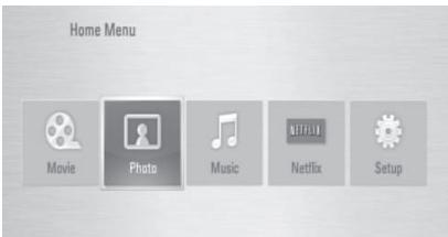 ONKYO BD-SP308 - Select “Movie”, “Photo” or “Music” using ◀/▶, and press ENTER (◎). - 1