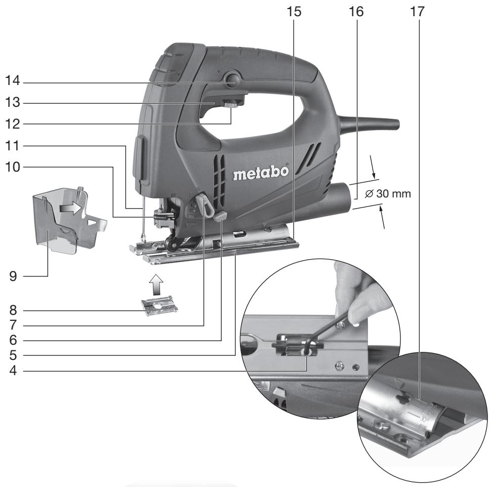 15 16 17 14 13 12 11 10 metabo® Ø 30 mm 9 8 7 6 5 4