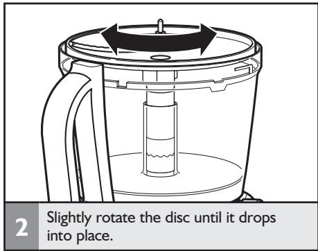 KITCHENAID 5KFP1644EER,  ARTISAN 5KFP1644EER,  ARTISAN 5KFP1644EMS - Installing/removing the slicing disc - 2