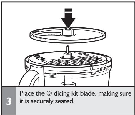 KITCHENAID 5KFP1644EER,  ARTISAN 5KFP1644EER,  ARTISAN 5KFP1644EMS - Installing/using the dicing kit - 3