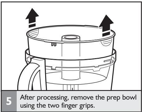 KITCHENAID 5KFP1644EER,  ARTISAN 5KFP1644EER,  ARTISAN 5KFP1644EMS - Installing/removing the prep bowl - 5