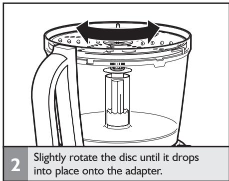 KITCHENAID 5KFP1644EER,  ARTISAN 5KFP1644EER,  ARTISAN 5KFP1644EMS - Installing/removing the shredding, french fry, and parmesan discs - 2