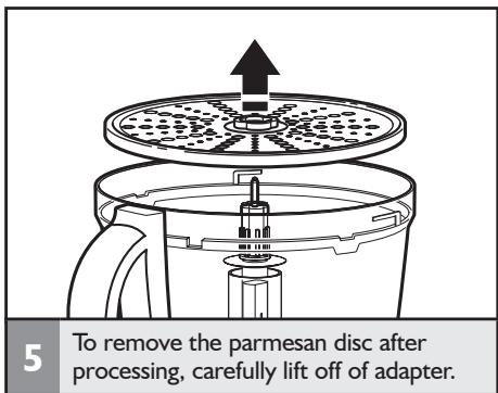 KITCHENAID 5KFP1644EER,  ARTISAN 5KFP1644EER,  ARTISAN 5KFP1644EMS - Installing/removing the shredding, french fry, and parmesan discs - 5