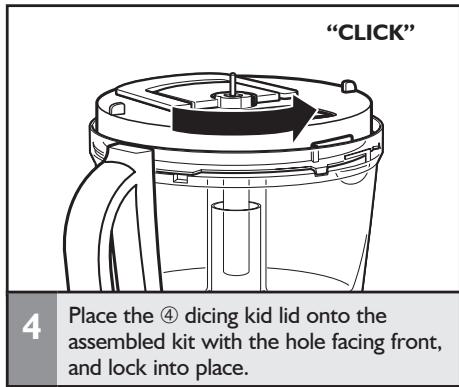 KITCHENAID 5KFP1644EER,  ARTISAN 5KFP1644EER,  ARTISAN 5KFP1644EMS - Installing/using the dicing kit - 4