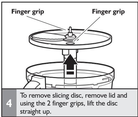 KITCHENAID 5KFP1644EER,  ARTISAN 5KFP1644EER,  ARTISAN 5KFP1644EMS - Installing/removing the slicing disc - 4