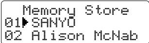 SANYO CLT-2420 - Editing a stored name and/or phone number - 2