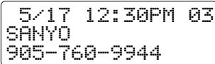 SANYO CLT-2420 - Deleting a Caller ID entry - 2